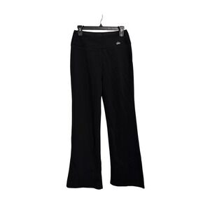 Alo Yoga Womens Black High Waist Wide Leg Flare Yoga Pants M/L‎ No Size Tag